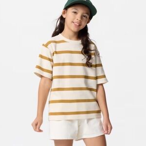 Uniqlo kids AIRism Cotton Crew Neck T-Shirt (Stripe) size 160 cm 13 years